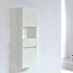 Grande armoire de rangement ESSENTIEL hauteur 120 cm melamine blanc