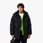 Lacoste Doudoune à capuche mi-longue déperlante Taille 52 - M/L Noir