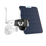 Reolink 4K 8MP Camera Surveillance Solaire, Deux Objectif de 180° Angle, Exterieure Sans Fil, WiFi 2,4/5GHz, 30m Vision Nocturne Couleur, Audio Bidirectionnel, Duo 2+Panneau Solaire (Modèle Actualisé)