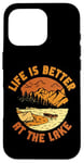 iPhone 16 Pro Rowing Row Boat Retro Vintage Life Is Better At The Lake Case