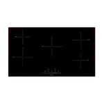 Willow WIH90T 90cm Induction Hob, Electric Hob Cooktop with Five Cooking Zones, Ceramic Hob with Touch Controls, Boost Function, Black