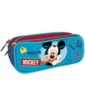 Disney- Mickey Trousse à 3 Compartiments, AST4718, Bleu, 85 x 220 x 90 mm