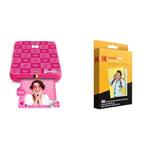 KODAK Barbie x Step Slim Wireless Instant Portable Photo Mobile Printer 2"x3" Premium Photo Paper (50 Sheets)