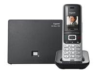 Gigaset Premium 100A Go - Trådlös Telefon/Voip-Telefon - Svarssysten Med Nummerpresentation - Dect\Gap - 3-Riktad Samtalsförmåg - Sip - Svart