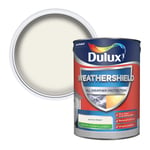 Dulux Weathershield Smooth Masonry Paint - Jasmine White - 5L