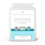 Liv-Cleanse - Liver Cleanse Detox & repair supplements - 1 Months supply Liver & Gallbladder Health support Complex containing Choline, Turmeric, Garlic, ginger & Chlorella plus more - 60 Vegan caps