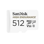 Carte mémoire flash SanDisk High Endurance - 512 Go - Video Class V30 - UHS-I U3