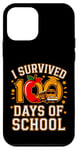 Coque pour iPhone 12 mini Graphique vintage I Survived 100 Days of School Bus