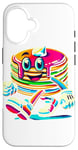 Coque pour iPhone 16 Colorée Pop Art Crêpe Petit déjeuner Crêpes