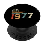 Epic since 1977 Original Vintage Birthday Est édition 1977 PopSockets PopGrip Adhésif