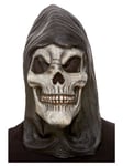 Smiffys Hooded Skeleton Latex Mask, White