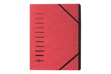 Pagna Office - klassificeringsmappe - 7 dele - for A4 - med faneblade - rød