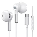 USB C-hörlurar för Samsung Galaxy S22 Ultra S21 FE S20 A53 USB C-hörlurar med mikrofon In-ear-hörlurar med kabel Hörlurar USB Typ C