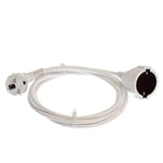 As - Schwabe Schuko Extension Lead, white, 50201, 230V