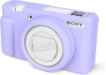 ZV-1F Étui de Protection en Silicone Souple pour Appareil Photo Sony ZV1F ZV-1F Vlog et Appareil Photo ZV-1 Mark II, Coque en Caoutchouc légère pour Sony ZV1F / ZV-1 II/ZV-1M2 ¿ Violet