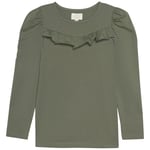 Creamie Volangprydd Långärmad T-shirt Deep Lichen Green | Grön | 80 cm