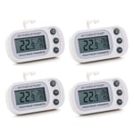 4 Pack Digital Refrigerator Freezer Thermometer,Max/Min Record Function with Large LCD Display