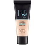 Maybelline Fit Me Matte + Poreless Foundation - 100 Warm Ivory