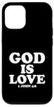 Coque pour iPhone 14 1 Jean 4:8 Religious Inspirational Bible Verse Christian