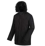 Regatta Parka imperméable, respirante et isolante Thermo-Guard SALINGER avec capuche bordée de fausse fourrure Veste à capuche Homme Black/Black FR : 3XL (Taille Fabricant : XXXL)