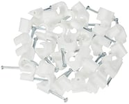 Attache câble - Attache fil électrique - Fixation câble électrique - Fixation et raccordement du câble - Serre câble - Clou de Fixation - Attache Fils Ø 8 A 12 Mm Blanc Sachet De 50 - Debflex 700409