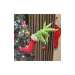 Tuserxln - Décorations de corps d'elfe de Noël Comment le Grinch a volé Noël en toile de jute Guirlande de décorations de Noël Grinch en toile de