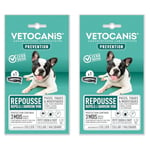 Vétocanis - Collier Répulsif Puces Tiques Moustiques - Protection 3 Mois - Petit Chien et Chiot 2 à 10 kg - Extraits Naturels Margosa et Lavandin (Lot de 2)