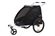 Thule Coaster 2 XT bike trailer+stroll Black  Svart Cykeltillbehör - Cykelvagnar - Cykelvagnar