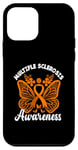 Coque pour iPhone 12 mini Ruban orange pour sensibilisation à la sclérose en plaques