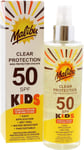 Malibu Kids High Protection Water Resistant Dry Feel SPF 50 Sun-Screen Clear Sp