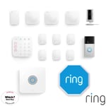 Ring 13 Piece Alarm 2.0 Full Home Kit with Siren, Indoor Camera and Video Doorbe