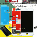 For Iphone 8 8g Lcd Touch Screen Digitizer Display White + Waterproof Adhesive