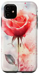 Coque pour iPhone 11 Rose Aquarelle Rose Art Aquarelle Rose Floral