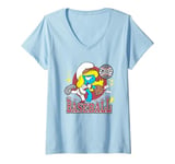 Womens The Smurfs Baseball Home Sweet And Home Run V-Neck T-Shirt