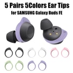 5 Pairs Silicone Earbuds Cover Replacement Ear Caps for SAMSUNG Galaxy Buds FE