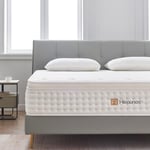 Hiepunos Matelas 160x200 cm, Épaisseur 26cm, Matelas à Ressorts Ensachés et à Mémoire de Forme, Hybride Matelas, 7 Zones de Confort, H3 Moyenne Ferme, Soutien Parfait, Respirant