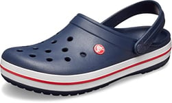 Crocs Sabots Crocband, sabots pour hommes, légers, faciles à nettoyer et à enfiler, bleu marine, taille 48-49 EU