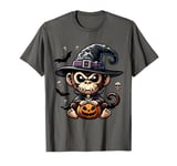 Scary Halloween Monkey Witch Hat Costume Spooky Season T-Shirt