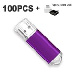 Clé USB 100,4 Go,8 Go,16 Go,32 Go,64 Go,2.0 pcs/lot,lecteur flash au pouce,cadeau gratuit - Type Purple-128MB #A