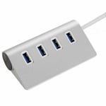 New USB 3.0 HUB Aluminum 4 High Speed Ports for Macbook Pro Mac PC Laptop 5Gbps