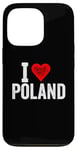 iPhone 13 Pro Funny Design Retro I Love Poland with a Red Heart Case