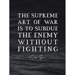 Artery8 Slate Inspiring Quote Sun Tzu Art of War Subdue Enemy Without Fighting Large Wall Art Poster Print Thick Paper 18X24 Inch