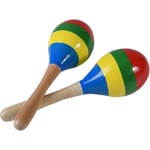 Maracas Hand Percussion Rattles, Trä Rumba Shaker Musikinstrument för Barn Vuxna, Set med 2