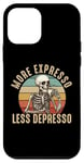 Coque pour iPhone 12 mini Plus d'expresso Moins de Depresso Funny Coffee Expresso Lover