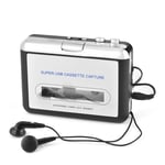 Cassette to MP3 Converter, Cassette Player Cassette Tape Player with Headphones, Capture Audio Music Player USB Cassette Tape to PC MP3 CD Switcher Converter, Plug and Play