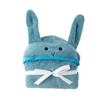 Plaid enfant à capuche lapin  bleu 67x66cm