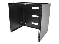 Startech.Com 10U Wall Mount Rack, 19" Wall Mount Network Rack, 14 Inch Deep (Low Profile), Wall Mounting Patch Panel Bracket For Network Switches, It Equipment, 77Lb (35Kg) Capacity - Network Equipment Rack (Rack-10U-14-Bracket) - Monteringsbrakett