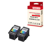 NOPAN-INK - x2 Cartouche compatible pour CANON CL-541 XL CL-541XL Cyan + Magenta + Jaune ()