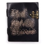 GOTHIC WICCA PAGAN LEATHER BOUND BOOK OF SHADOWS SPELLS 17cm, BN, (LBN28)