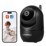 SHIWOJIA Caméra Wi-FI intérieure caméra de Surveillance avec Vision Nocturne, Audio bidirectionnel, détection de Mouvement, TUYA Smart Life Camera